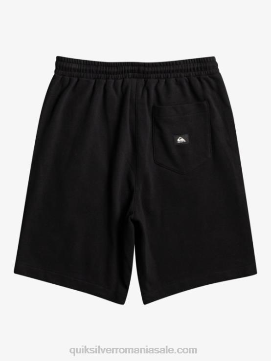 negru pantaloni scurți de transpirație esențiali XT6B1273 bărbați Quiksilver