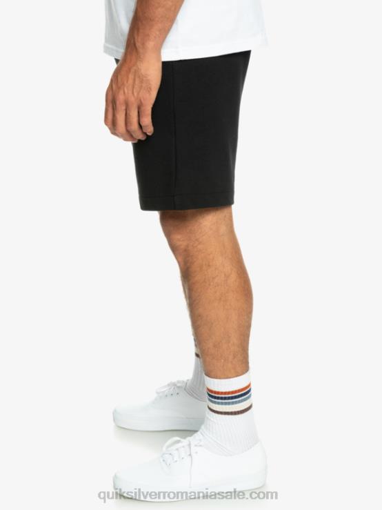 negru pantaloni scurți de transpirație esențiali XT6B1273 bărbați Quiksilver