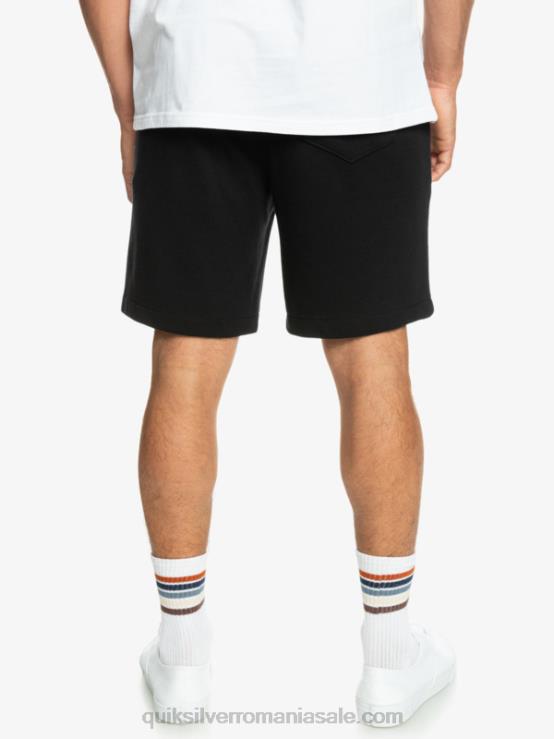 negru pantaloni scurți de transpirație esențiali XT6B1273 bărbați Quiksilver