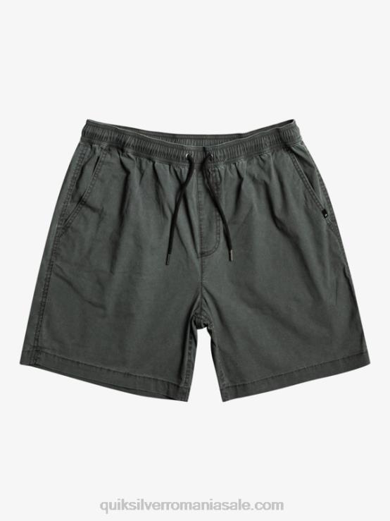 negru pantaloni scurți elastici taxer XT6B321 bărbați Quiksilver