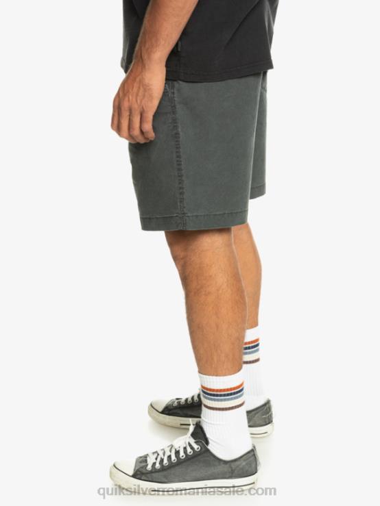negru pantaloni scurți elastici taxer XT6B321 bărbați Quiksilver