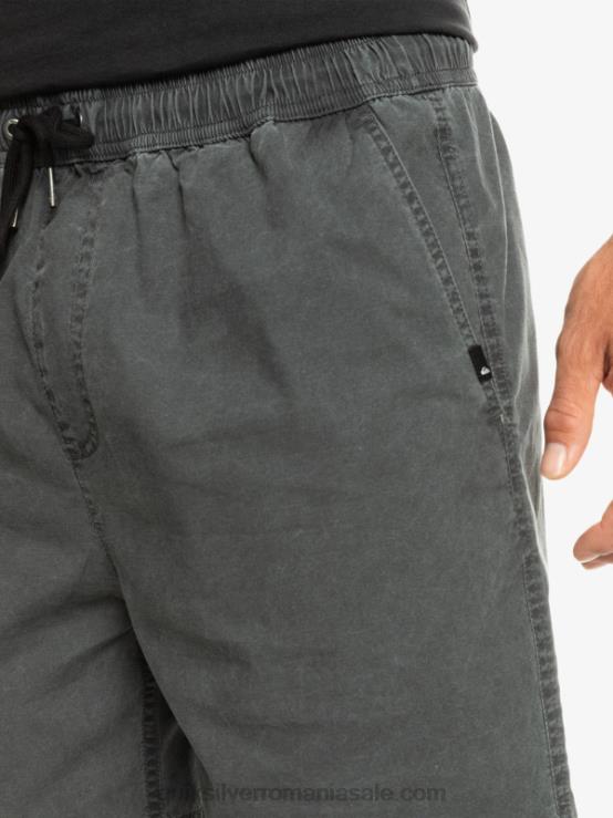 negru pantaloni scurți elastici taxer XT6B321 bărbați Quiksilver