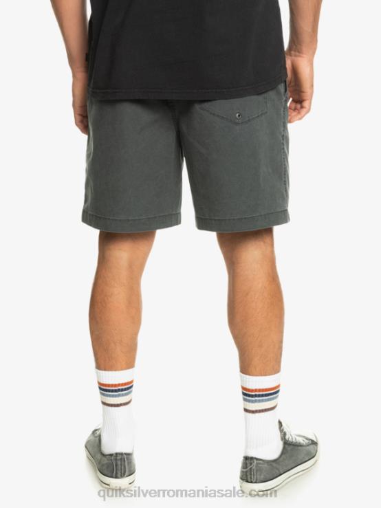 negru pantaloni scurți elastici taxer XT6B321 bărbați Quiksilver