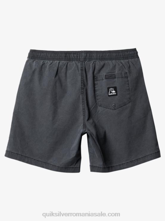 negru pantaloni scurți taxer 17 cu talie elastică XT6B1381 bărbați Quiksilver