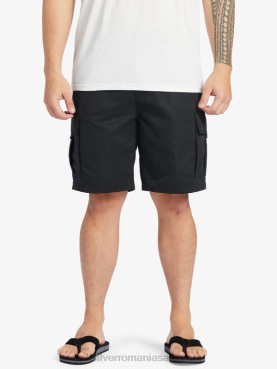 negru pantaloni scurți waterman maldive atoll cargo 20 XT6B785 bărbați Quiksilver
