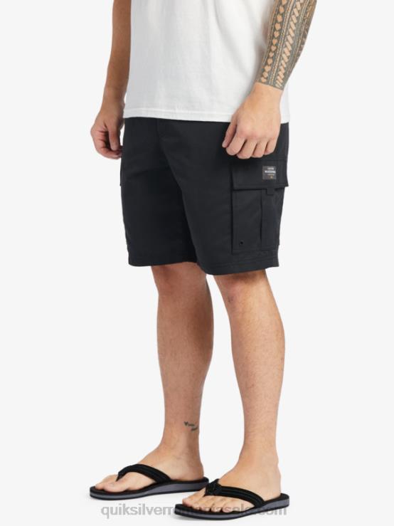 negru pantaloni scurți waterman maldive atoll cargo 20 XT6B785 bărbați Quiksilver