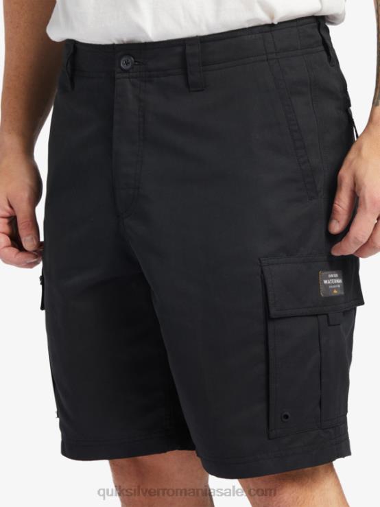 negru pantaloni scurți waterman maldive atoll cargo 20 XT6B785 bărbați Quiksilver