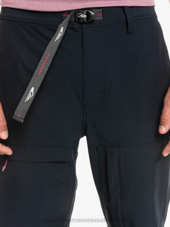 negru pantaloni cargo pe fundul mării XT6B1847 bărbați Quiksilver