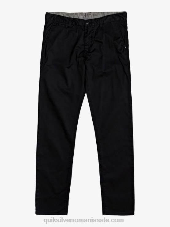 negru pantaloni chino cu buzunar union de zi cu zi XT6B1160 bărbați Quiksilver