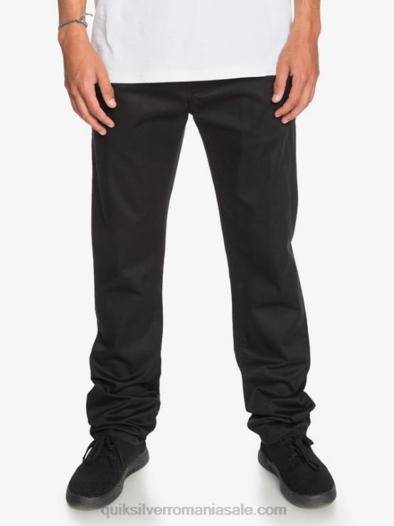 negru pantaloni chino cu buzunar union de zi cu zi XT6B1160 bărbați Quiksilver