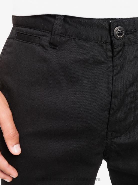 negru pantaloni chino cu buzunar union de zi cu zi XT6B1160 bărbați Quiksilver