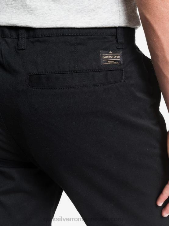negru pantaloni chino cu buzunar union de zi cu zi XT6B1160 bărbați Quiksilver