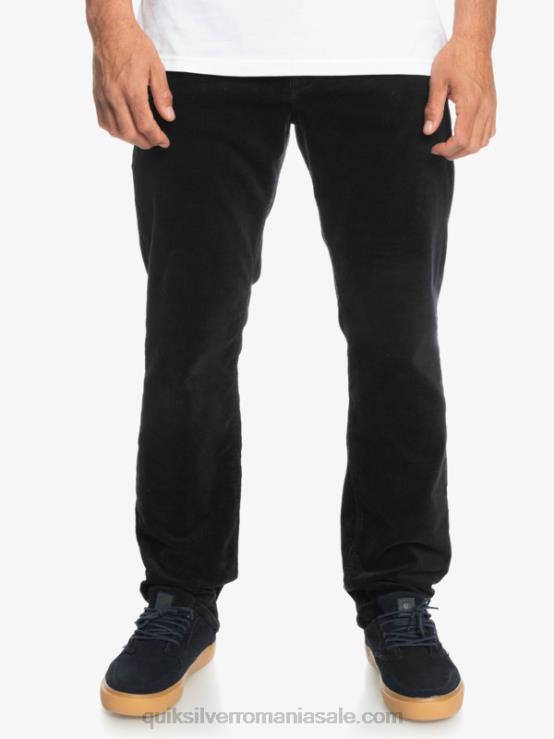 negru pantaloni din catifea din cordon kracker XT6B1546 bărbați Quiksilver