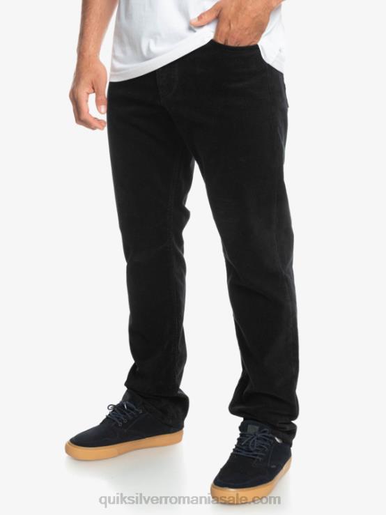 negru pantaloni din catifea din cordon kracker XT6B1546 bărbați Quiksilver