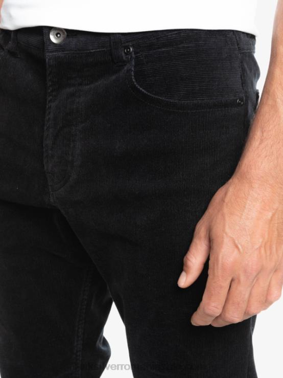 negru pantaloni din catifea din cordon kracker XT6B1546 bărbați Quiksilver