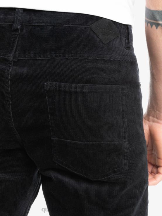 negru pantaloni din catifea din cordon kracker XT6B1546 bărbați Quiksilver