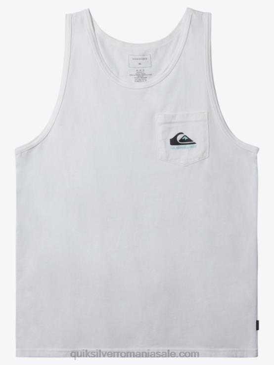 alb tricou tank omni buzunar XT6B557 bărbați Quiksilver