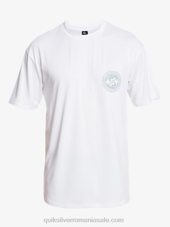 Albă ca Zăpada Tricou de surf cu mânecă scurtă mix session upf 50 XT6B315 bărbați Quiksilver