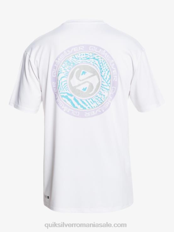 Albă ca Zăpada Tricou de surf cu mânecă scurtă mix session upf 50 XT6B315 bărbați Quiksilver