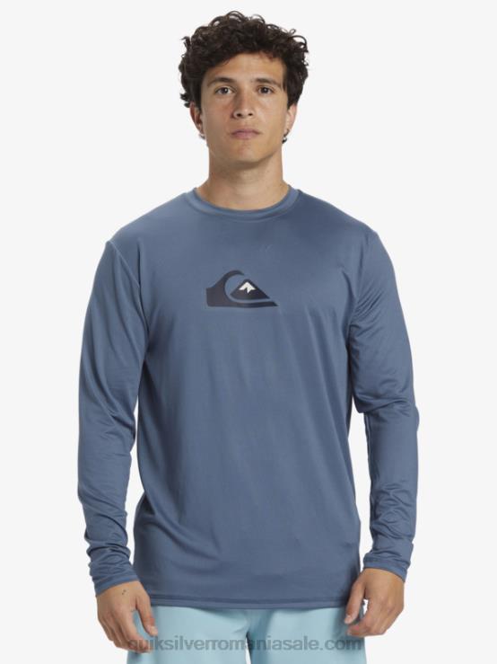 Marea Bering tricou de surf upf 50 cu mânecă lungă cu dungi solide XT6B844 bărbați Quiksilver