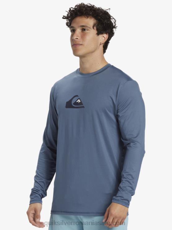 Marea Bering tricou de surf upf 50 cu mânecă lungă cu dungi solide XT6B844 bărbați Quiksilver