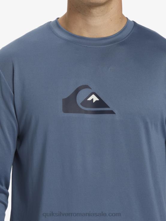 Marea Bering tricou de surf upf 50 cu mânecă lungă cu dungi solide XT6B844 bărbați Quiksilver