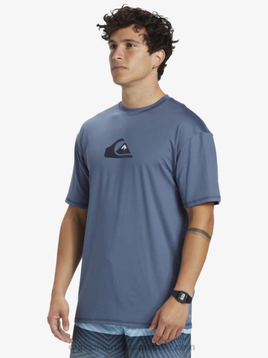 Marea Bering tricou de surf upf 50 cu mânecă scurtă cu dungi solide XT6B888 bărbați Quiksilver