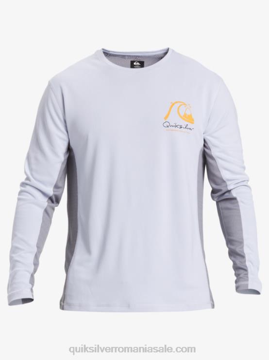 alb tricou de surf cu mânecă lungă waterman bambus check 2 upf 50 XT6B260 bărbați Quiksilver
