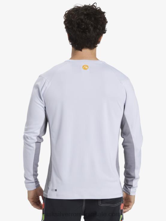 alb tricou de surf cu mânecă lungă waterman bambus check 2 upf 50 XT6B260 bărbați Quiksilver