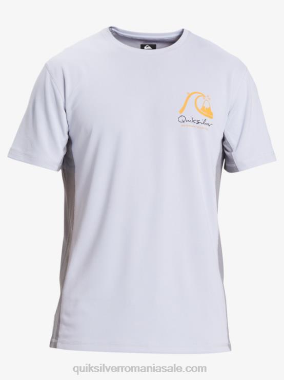 alb tricou de surf cu mânecă scurtă waterman bambus check 2 upf 50 XT6B273 bărbați Quiksilver