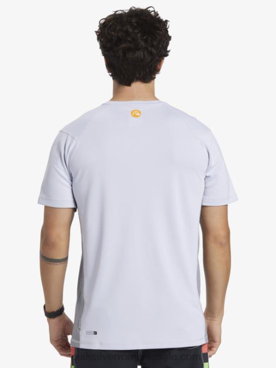 alb tricou de surf cu mânecă scurtă waterman bambus check 2 upf 50 XT6B273 bărbați Quiksilver