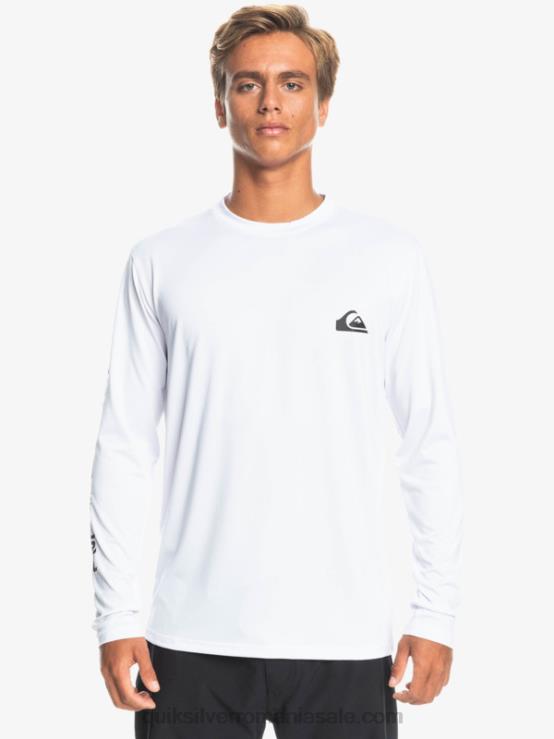 alb tricou surf upf 50 cu mânecă lungă omni session XT6B401 bărbați Quiksilver
