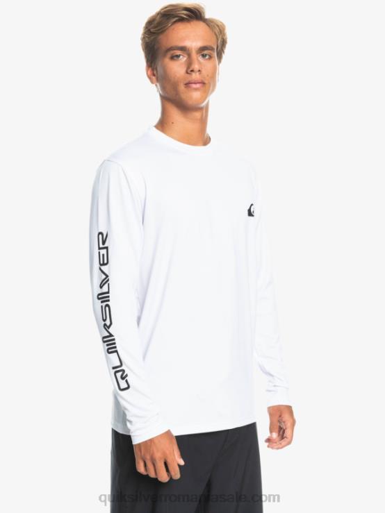 alb tricou surf upf 50 cu mânecă lungă omni session XT6B401 bărbați Quiksilver