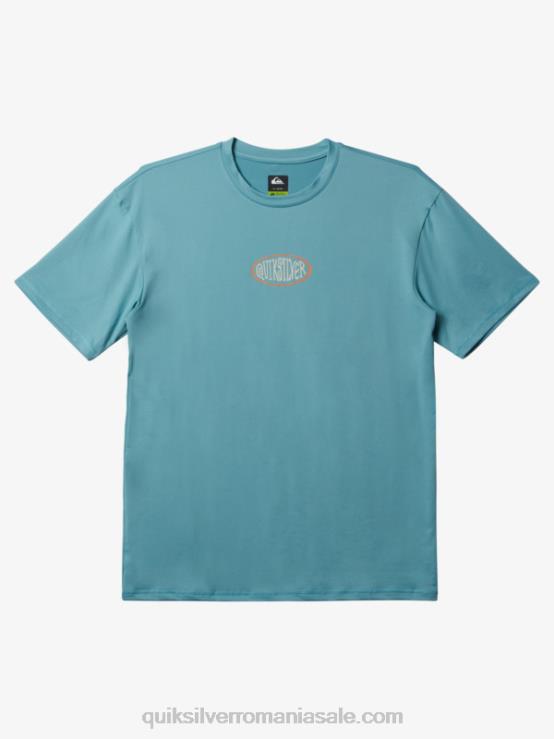 albastru cameo Tricou de surf cu mânecă scurtă mix session upf 50 XT6B314 bărbați Quiksilver