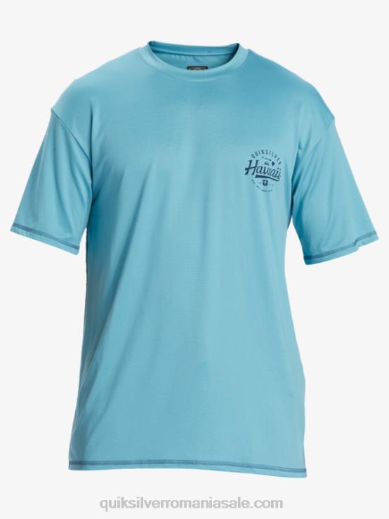 albastru delphinium Tricou de surf cu mânecă scurtă hawaii big bite upf 50 XT6B880 bărbați Quiksilver