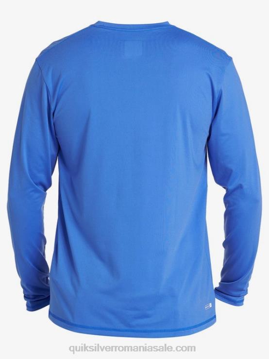 albastru orbitor tricou surf upf 50 cu mânecă lungă cu dungi solide XT6B1584 bărbați Quiksilver