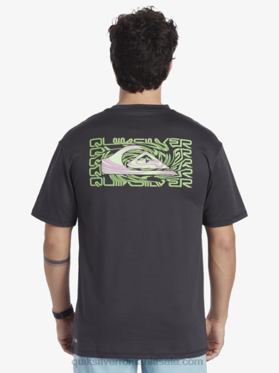 asfalt Tricou de surf cu mânecă scurtă mix session upf 50 XT6B316 bărbați Quiksilver