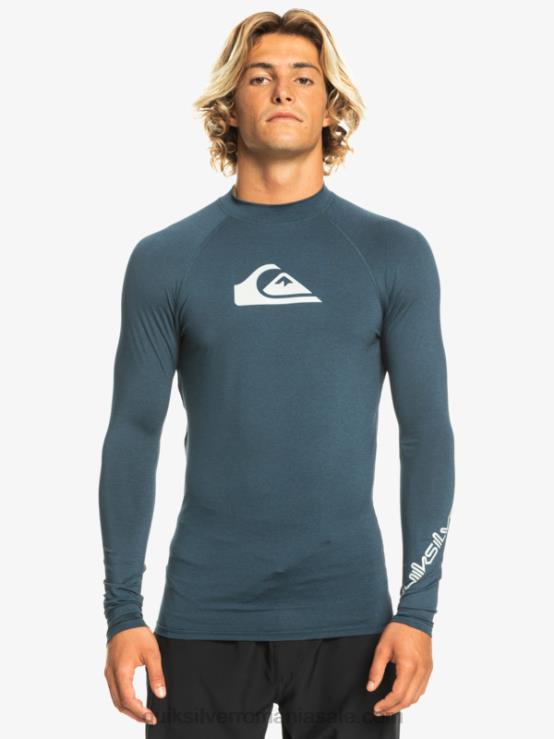 blazer bleumarin heather all time mânecă lungă upf 50 rashguard XT6B820 bărbați Quiksilver