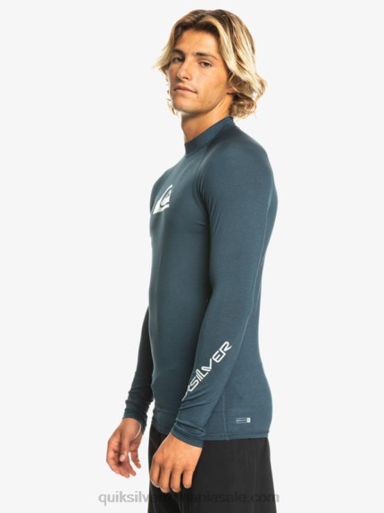 blazer bleumarin heather all time mânecă lungă upf 50 rashguard XT6B820 bărbați Quiksilver