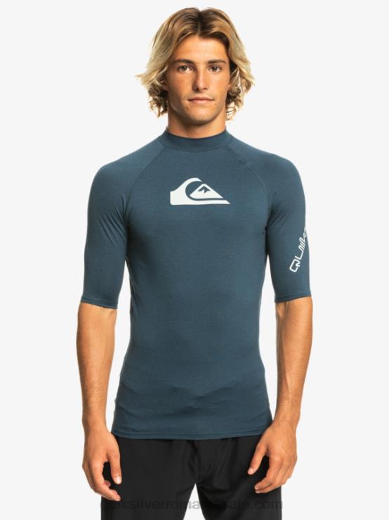 blazer bleumarin heather all time mânecă scurtă upf 50 rashguard XT6B812 bărbați Quiksilver