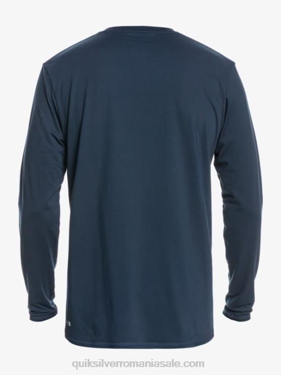 blazer bleumarin tricou surf upf 50 cu mânecă lungă cu dungi solide XT6B1582 bărbați Quiksilver