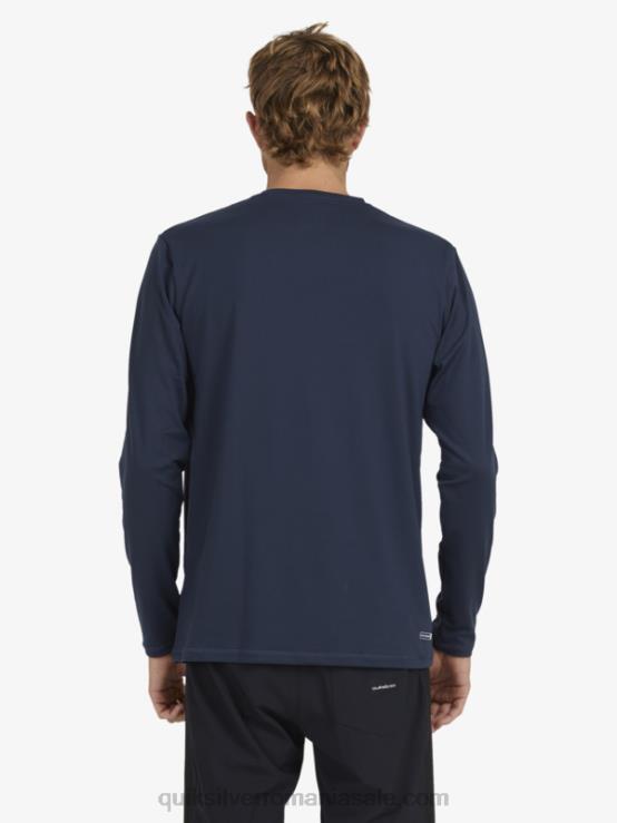 blazer bleumarin tricou surf upf 50 cu mânecă lungă cu dungi solide XT6B1582 bărbați Quiksilver