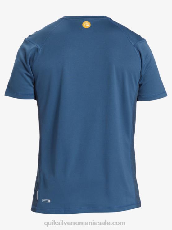 ensign albastru tricou de surf cu mânecă scurtă waterman bambus check 2 upf 50 XT6B275 bărbați Quiksilver