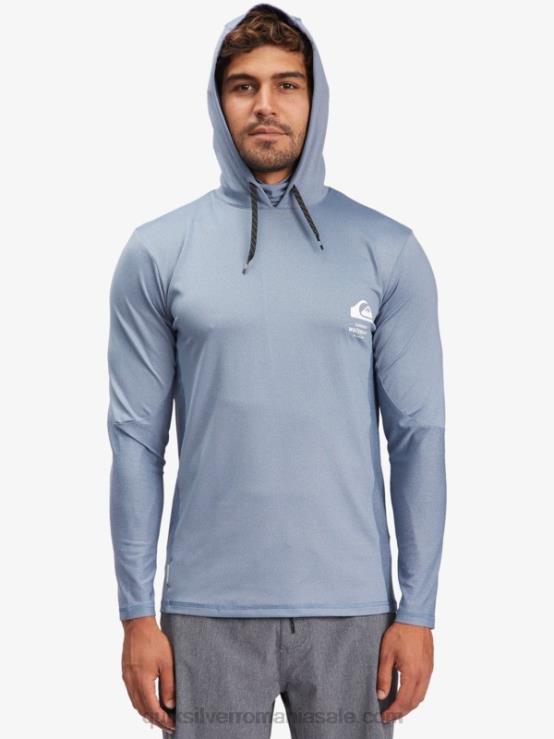 ensign albastru tricou de surf upf 50 cu mânecă lungă cu glugă waterman angler XT6B1849 bărbați Quiksilver