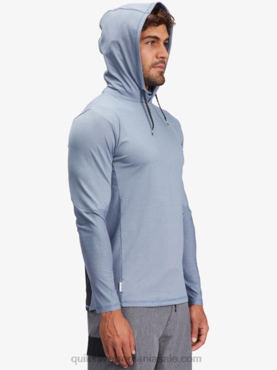 ensign albastru tricou de surf upf 50 cu mânecă lungă cu glugă waterman angler XT6B1849 bărbați Quiksilver