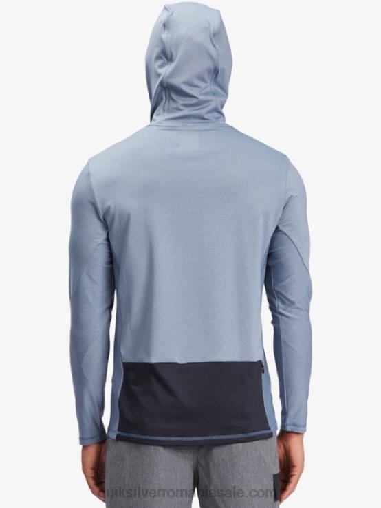 ensign albastru tricou de surf upf 50 cu mânecă lungă cu glugă waterman angler XT6B1849 bărbați Quiksilver