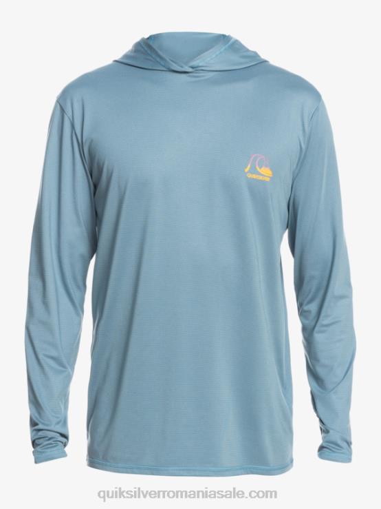 erica albastră de provincie tricou de surf cu glugă dragă cu mânecă lungă upf 50 XT6B1834 bărbați Quiksilver