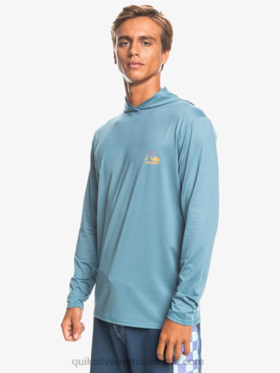 erica albastră de provincie tricou de surf cu glugă dragă cu mânecă lungă upf 50 XT6B1834 bărbați Quiksilver