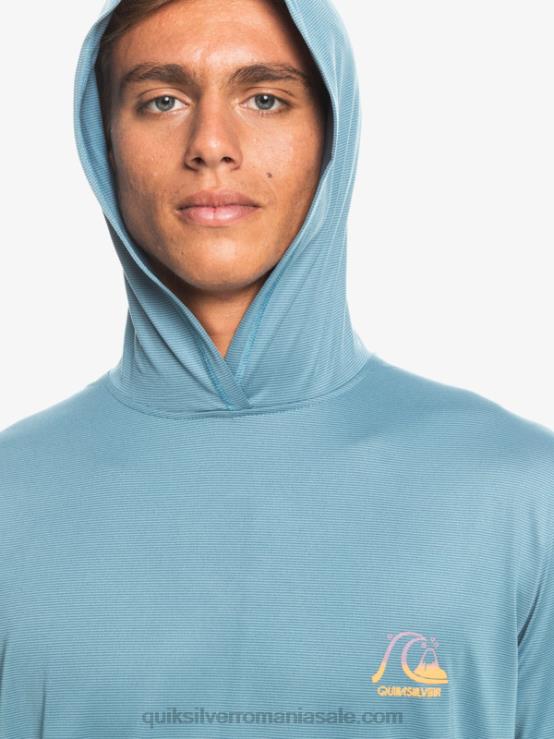 erica albastră de provincie tricou de surf cu glugă dragă cu mânecă lungă upf 50 XT6B1834 bărbați Quiksilver