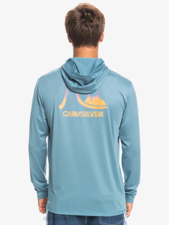 erica albastră de provincie tricou de surf cu glugă dragă cu mânecă lungă upf 50 XT6B1834 bărbați Quiksilver